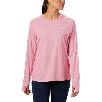 Columbia PFG Tidal Deflector, Sudaderas Con Capucha Rosas Para Mujer | 507942-HJN